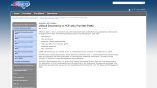 Providers Upload Documents in NCTracks Provider Portal