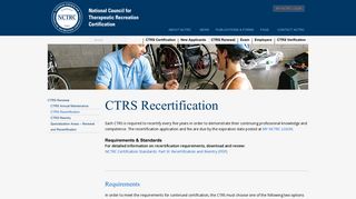 CTRS Recertification | NCTRC