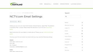 NCTV.com Email Settings – Northland Help Center