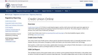 Credit Union Online | National Credit Union Administration