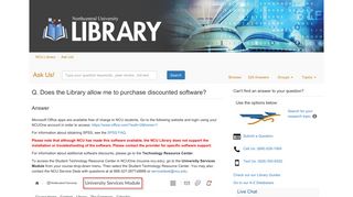Does the Library allow me to purchase discounted software? - Ask Us!