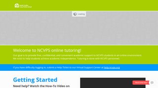 NCVPS Online Tutoring: Login
