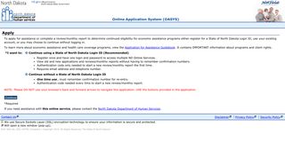 Department of Human Services Online Application System: State of ...