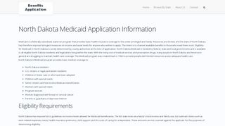 North Dakota Medicaid Application