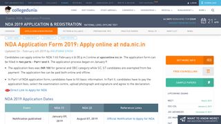 NDA Application Form 2018 - Collegedunia
