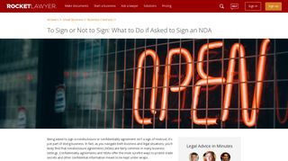 To Sign or Not to Sign: What to Do if Asked to Sign a NDA