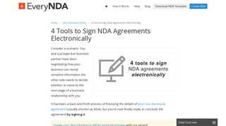 4 Tools to Sign NDA Agreements Electronically - EveryNDA