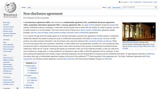Non-disclosure agreement - Wikipedia