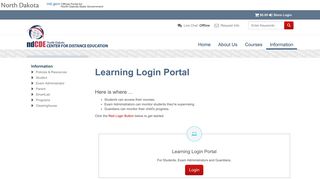 Learning Login Portal | North Dakota Center for Distance Education