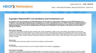 NDCP Marketplace | Copyright © National DCP, LLC and Alliance ...
