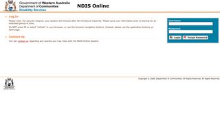 NDIS Login - Disability Services Commission