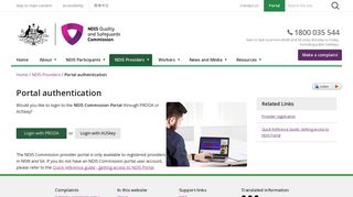 Portal authentication | NDIS Quality and Safeguards Commission