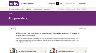 For providers | NDIS