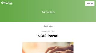 NDIS Portal - ONCALL