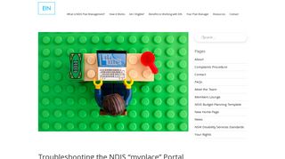 Troubleshooting the NDIS “myplace” Portal - Early Intervention Network