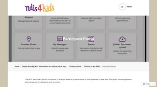 Participant Portal – NDIS4kids