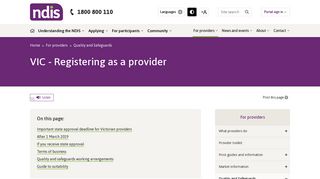 VIC - Registering as a provider | NDIS