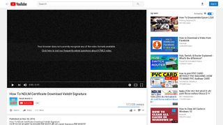 How To NDLM Certificate Download Validit Signature - YouTube