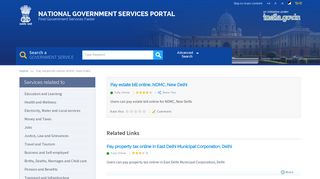 Pay estate bill online, NDMC, New Delhi | National Government ...
