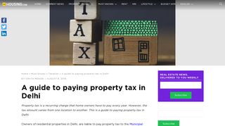 A guide to paying property tax in Delhi | Housing News
