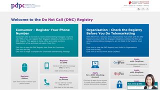 PDPC - Do Not Call Registry