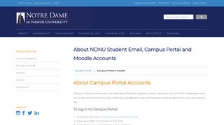 Student Accounts - Notre Dame de Namur University