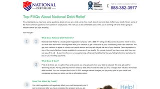 Top FAQs About National Debt Relief - National Debt Relief Programs