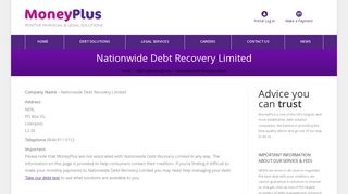 Nationwide Debt Recovery Limited | Info & Contact details - MoneyPlus
