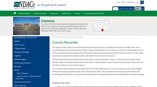 North Dakota Association of Counties - Recorder