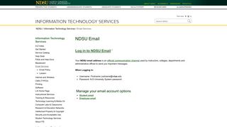 Email Services | Information Technology Services | NDSU