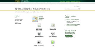 Student Email Hub | Information Technology Services | NDSU