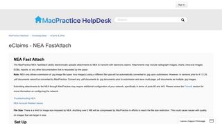 eClaims - NEA FastAttach – MacPractice HelpDesk