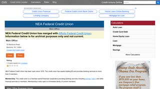 NEA Federal Credit Union (Closed) - Credit Unions Online