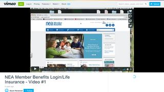 NEA Member Benefits Login/Life Insurance - Video #1 on Vimeo