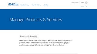 Manage Products & Services | NEA Member Benefits