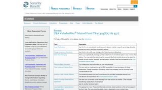 Security Benefit - NEA Valuebuilder® Mutual Fund TSA (403(b)(7 ...