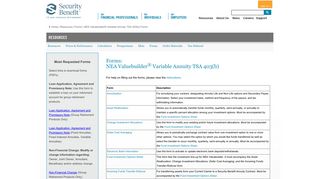 Security Benefit - NEA Valuebuilder® Variable Annuity TSA 403(b ...