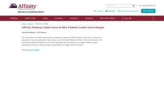 NEA FCU Merger : Affinity Federal Credit Union