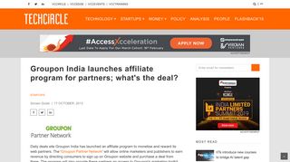 Groupon India launches affiliate program for partners; what's the deal ...