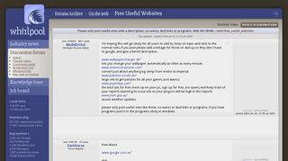 Free Useful Websites - On the web - Whirlpool Forums