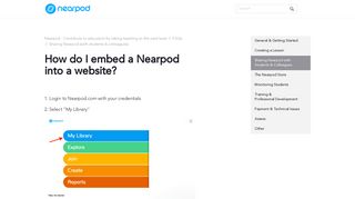 How do I embed a Nearpod into a website? – Nearpod - Contribute to ...