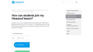 How can students join my Nearpod lesson? – Nearpod - Contribute to ...