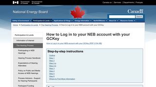 How to Log in to your NEB account with your GCKey