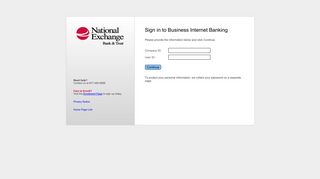 Sign in to Business Internet Banking