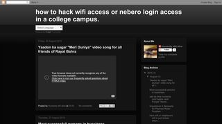 how to hack wifi access or nebero login access in a college campus.