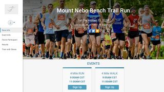 Mount Nebo Bench Trail Run - RunSignup