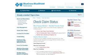Check Claim Status - Blue Cross and Blue Shield of Nebraska