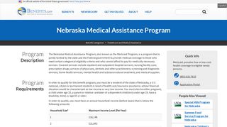 Nebraska Medical Assistance Program | Benefits.gov