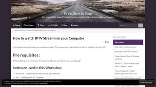 How to watch IPTV Streams on your Computer - Press Start to Stop