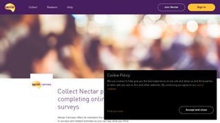 Collect Nectar points for completing online surveys with Nectar Canvass